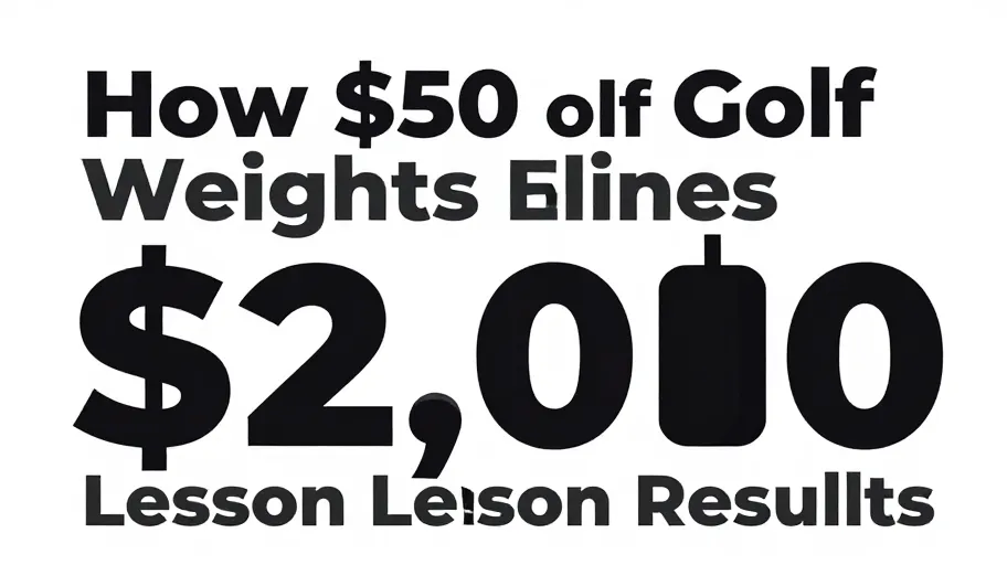 How $50 Golf Weights Deliver $2,000 Lesson Results